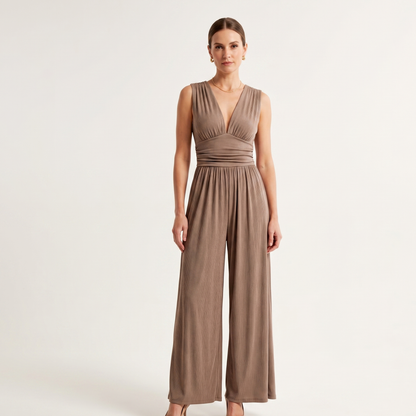 Sleeveless White Jumpsuit Women Summer Elegant