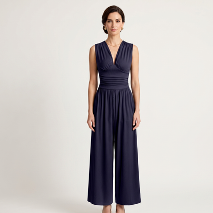 Sleeveless White Jumpsuit Women Summer Elegant