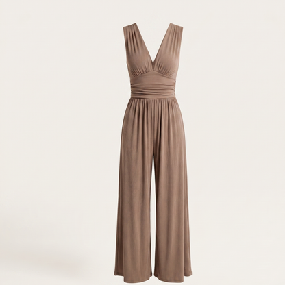 Sleeveless White Jumpsuit Women Summer Elegant