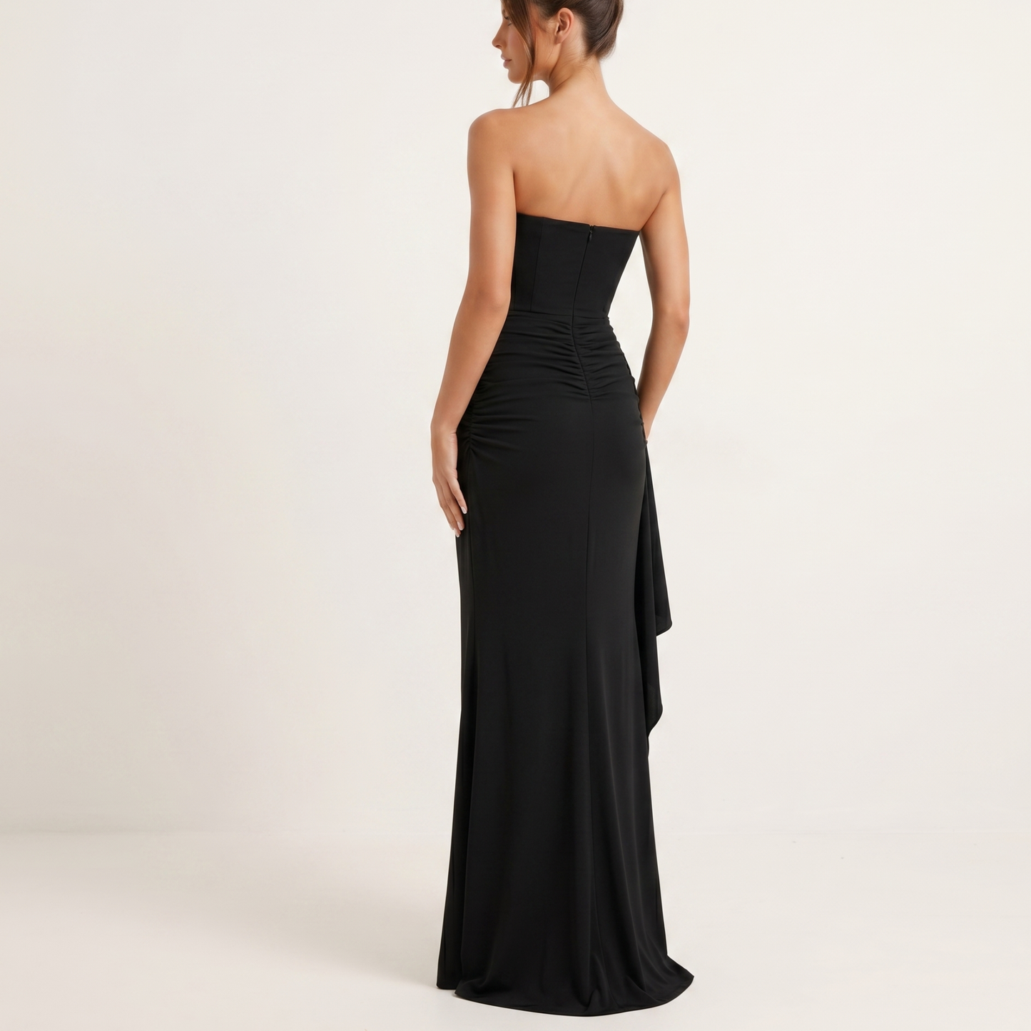 High Split Maxi Dress Women Strapless