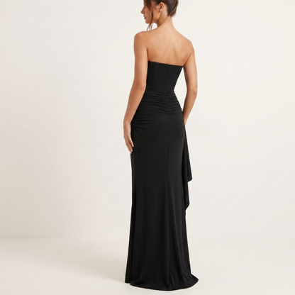 High Split Maxi Dress Women Strapless