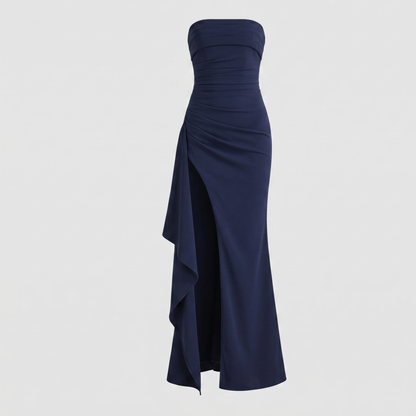 High Split Maxi Dress Women Strapless