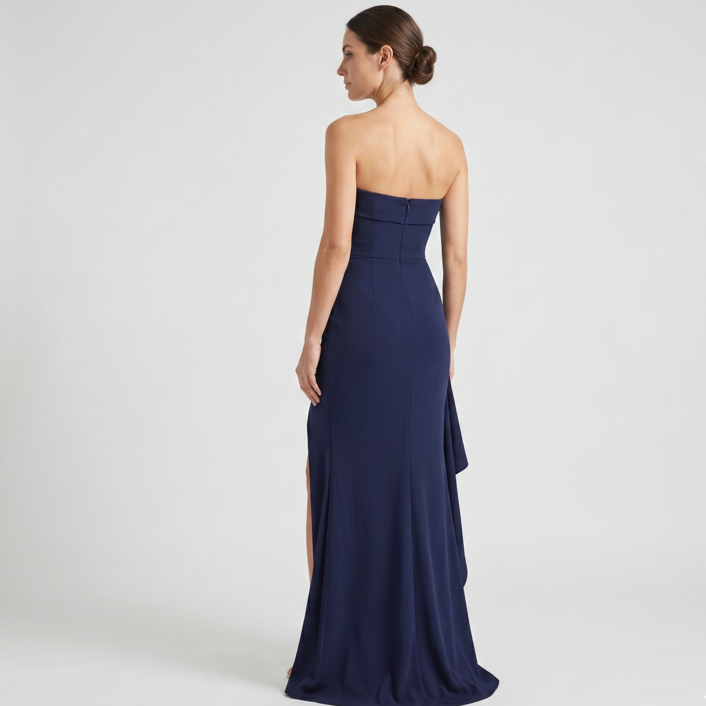 High Split Maxi Dress Women Strapless