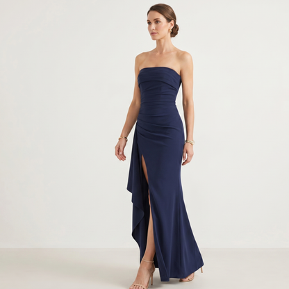 High Split Maxi Dress Women Strapless
