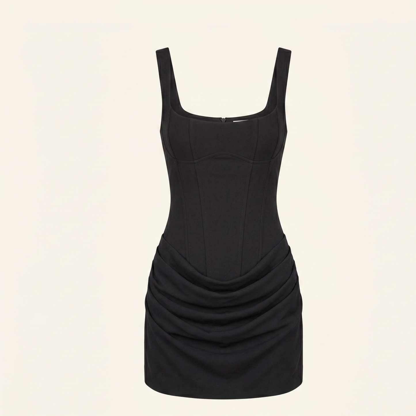 Square Neck Mini Dress Women Casual