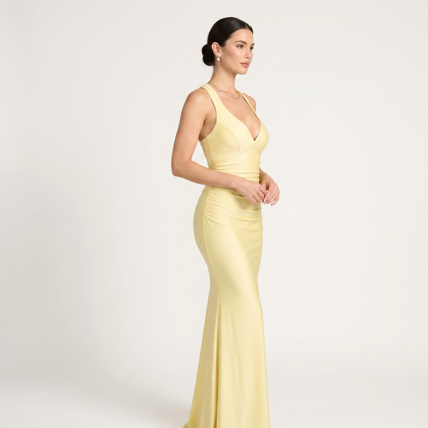 V-Neck Mermaid Maxi Dress Women Summer