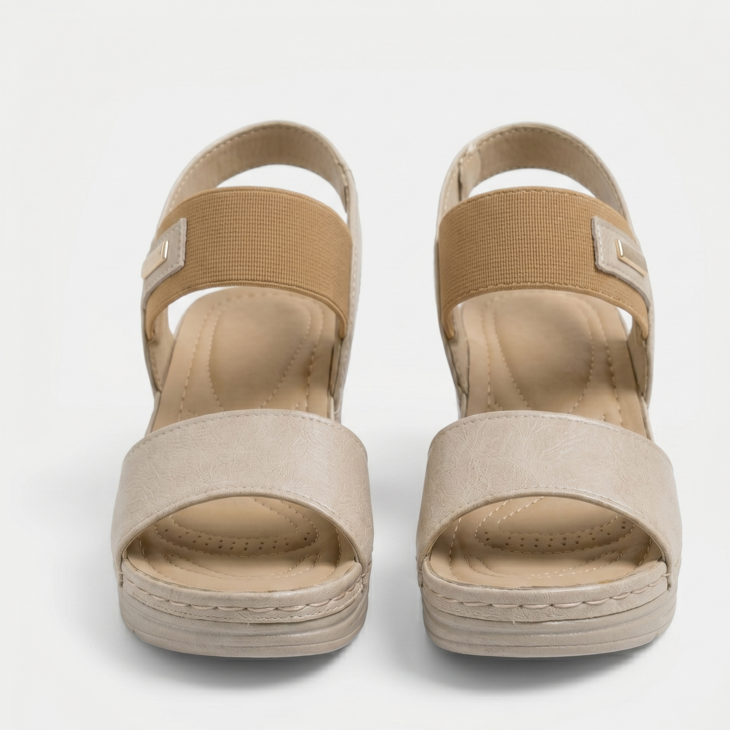 Double Strap Open Toe Wedge Sandals Women Summer