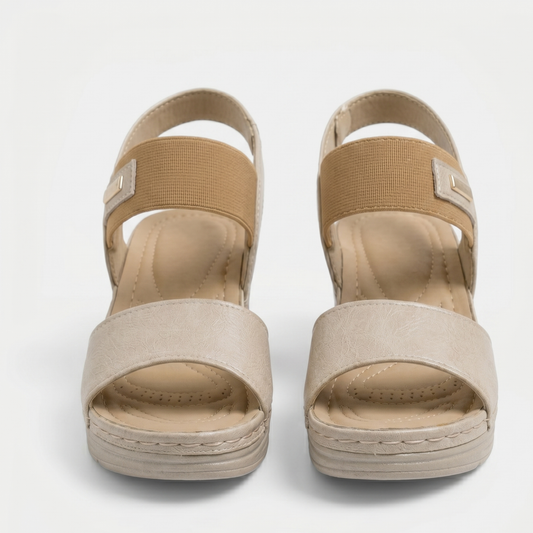 Double Strap Open Toe Wedge Sandals Women Summer