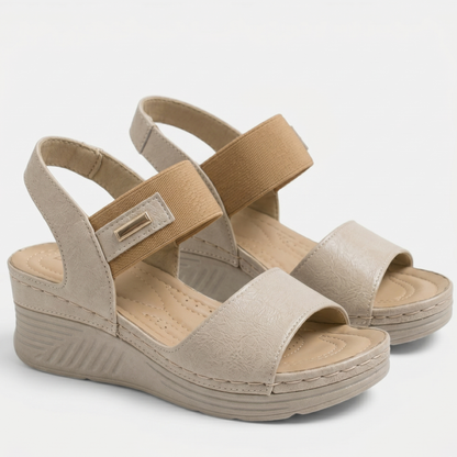 Double Strap Open Toe Wedge Sandals Women Summer