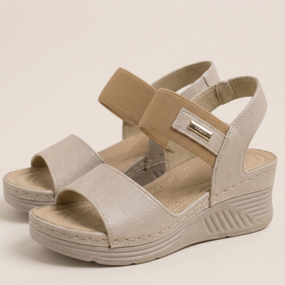 Double Strap Open Toe Wedge Sandals Women Summer