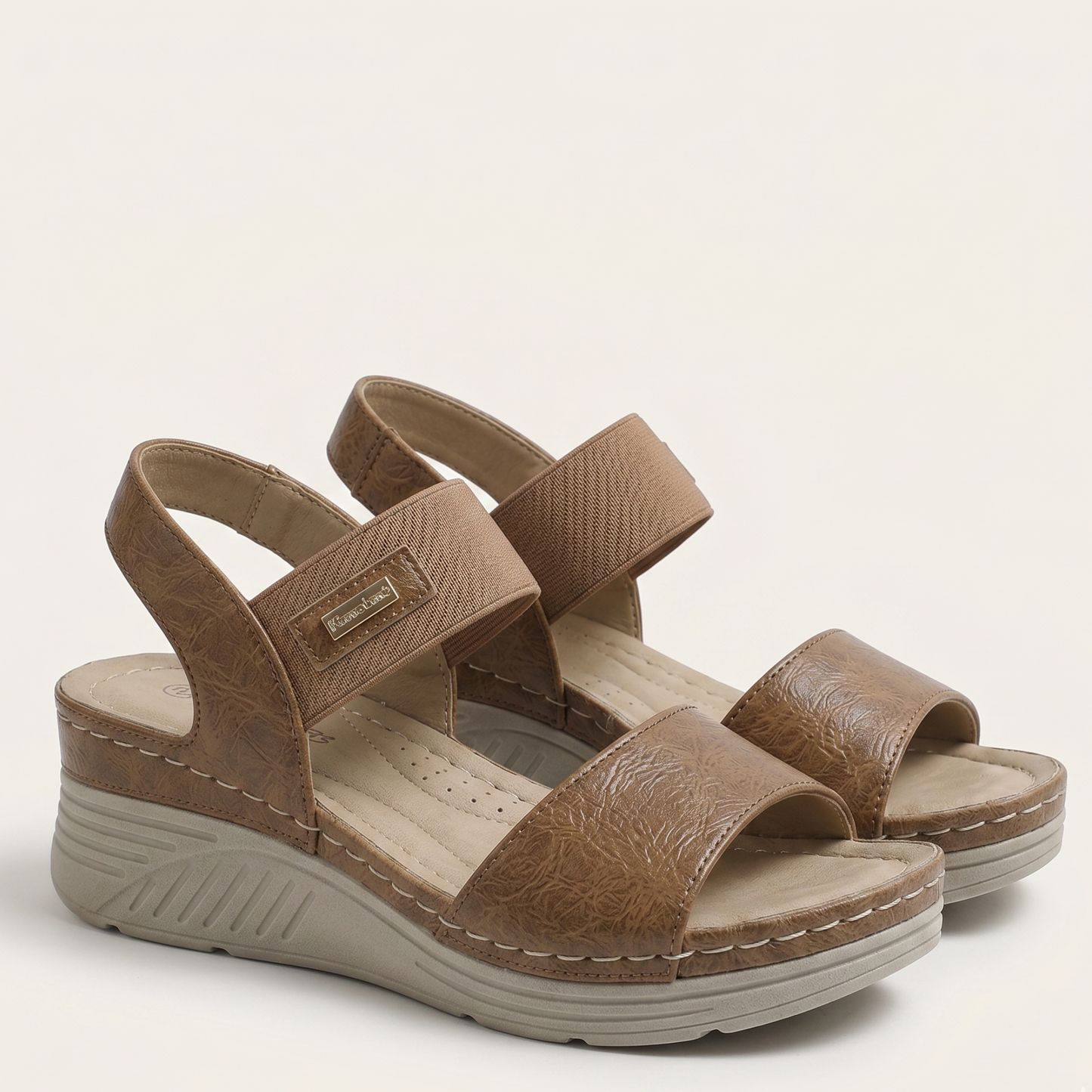 Double Strap Open Toe Wedge Sandals Women Summer