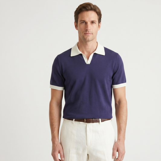 Regular Fit Short Sleeve Polo Shirt Men Casual