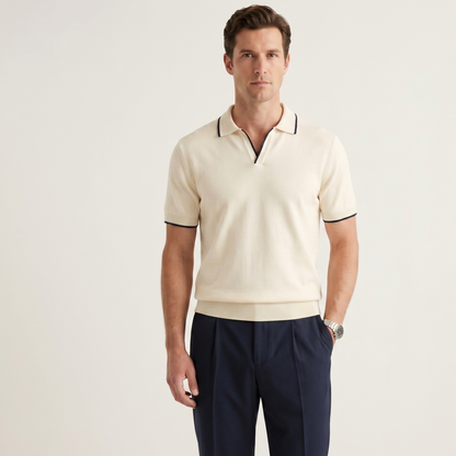 Slim Fit Polo Shirt Men Short Sleeves Summer