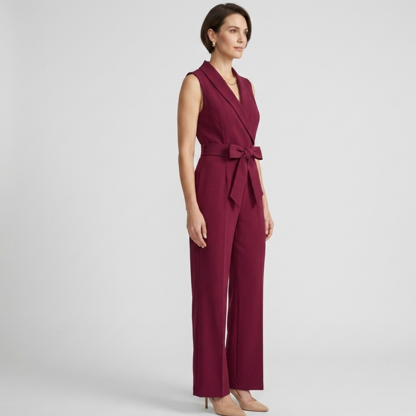 V-Neck Sleeveless Jumpsuit Women Casual