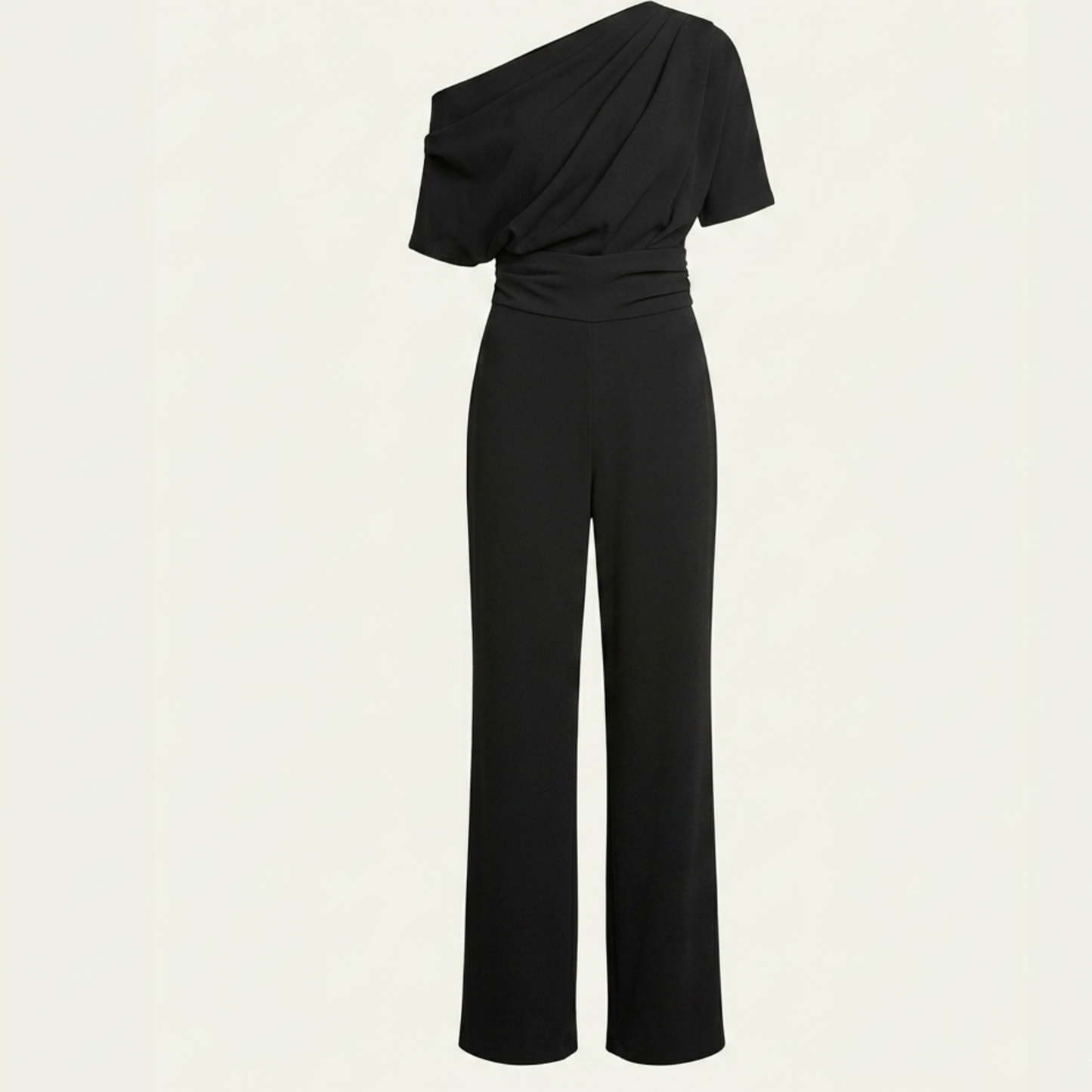Asymmetric Neckline Jumpsuit Women Long Sleeve