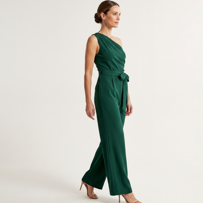 Asymmetric Neckline Jumpsuit Women Casual