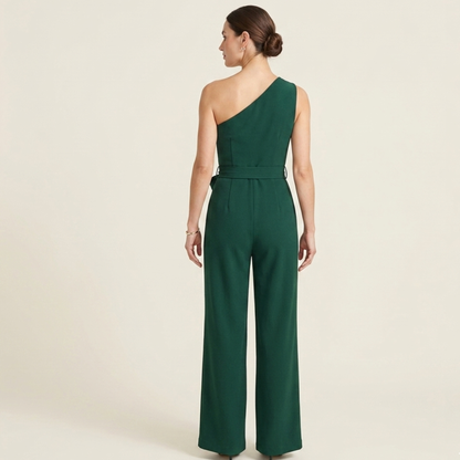 Asymmetric Neckline Jumpsuit Women Casual