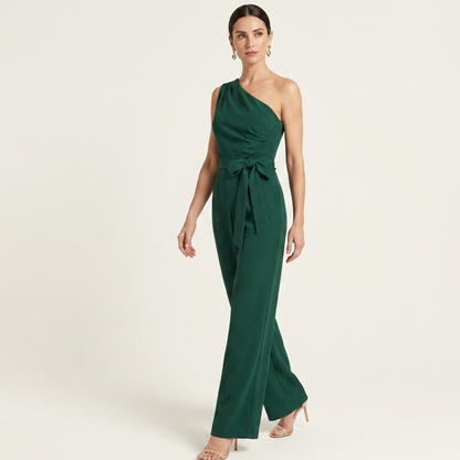 Asymmetric Neckline Jumpsuit Women Casual