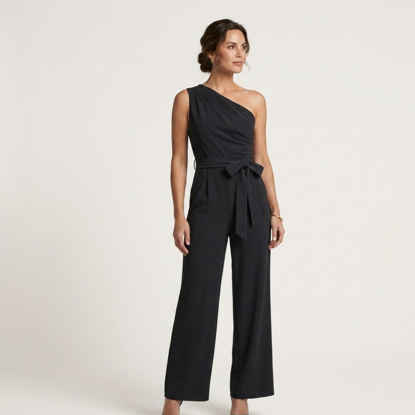 Asymmetric Neckline Jumpsuit Women Casual