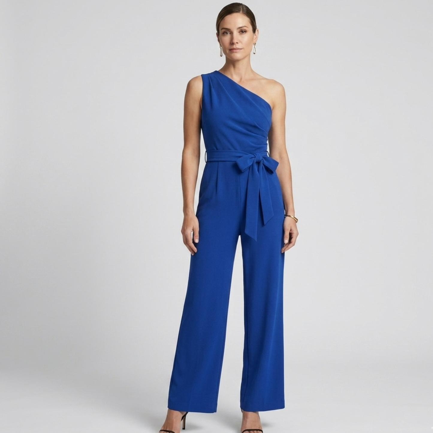 Asymmetric Neckline Jumpsuit Women Casual