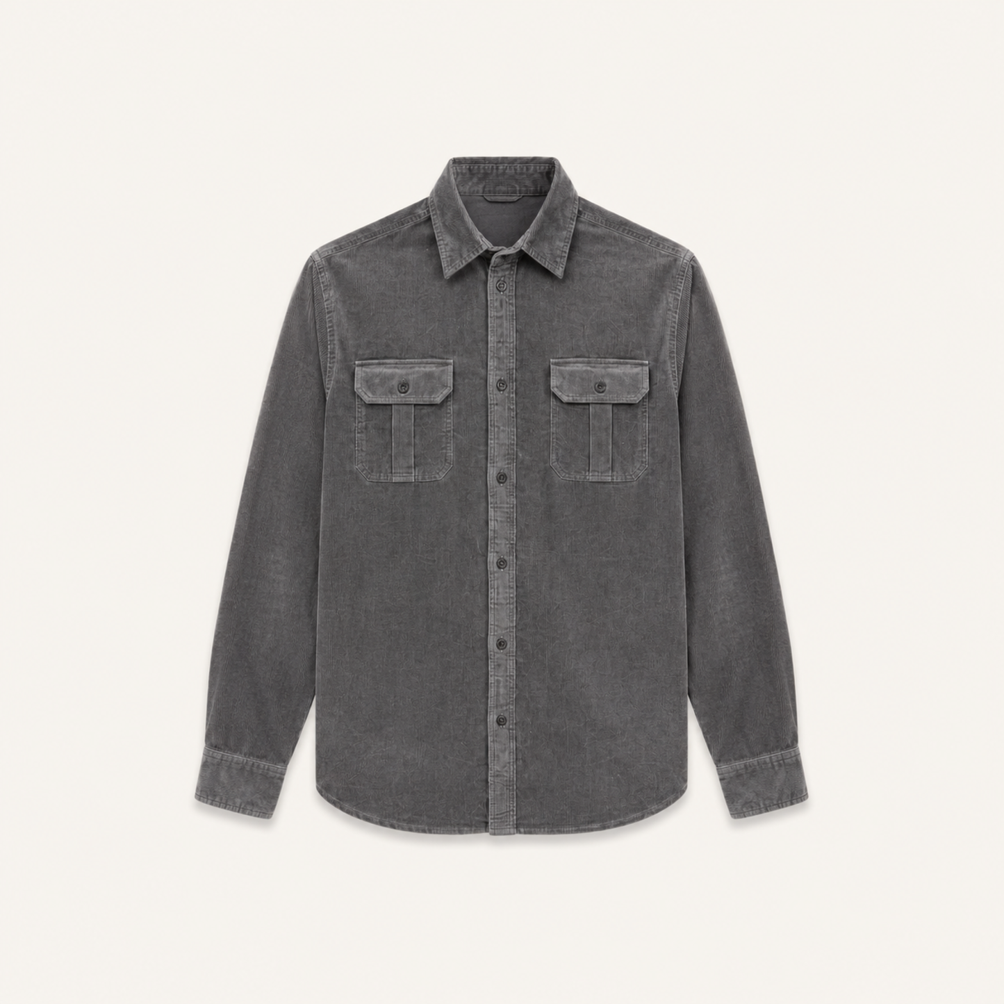 Slim Fit Corduroy Shirt Men Casual