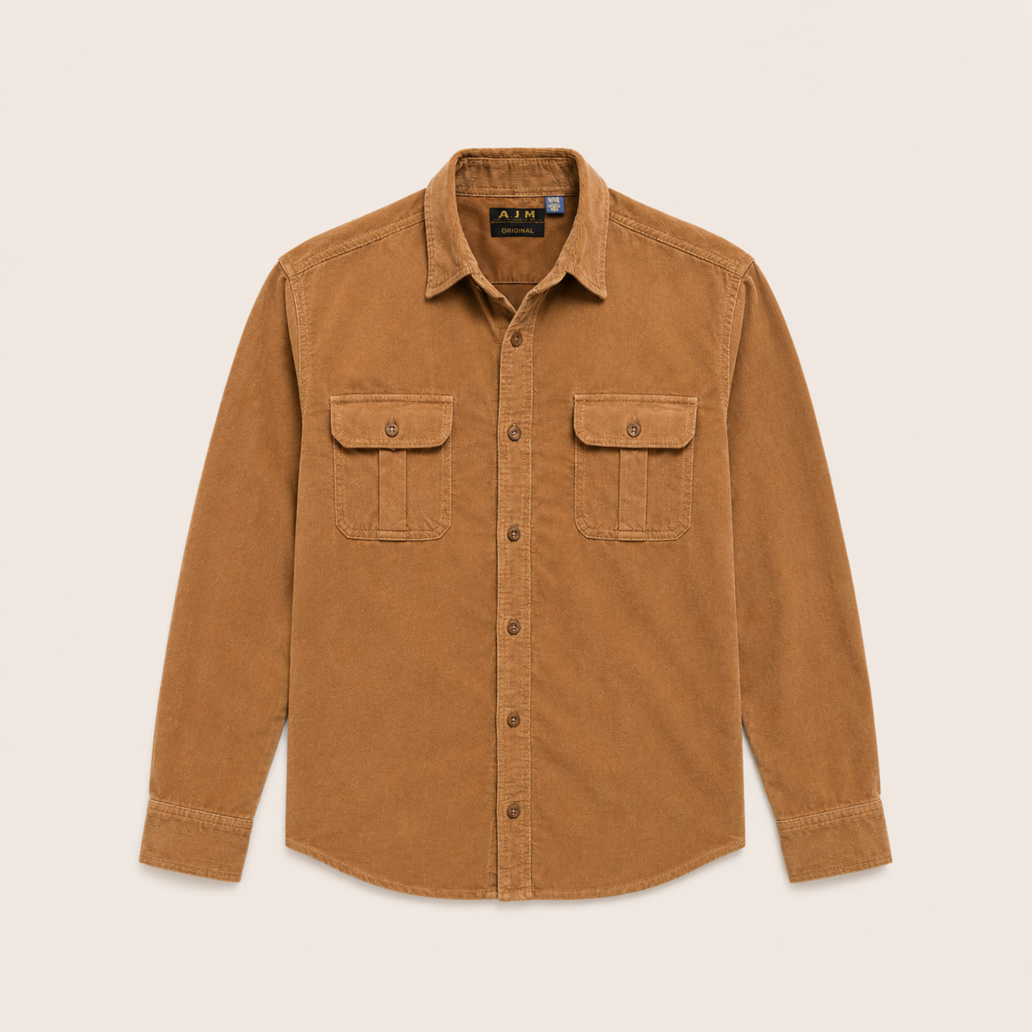 Slim Fit Corduroy Shirt Men Casual