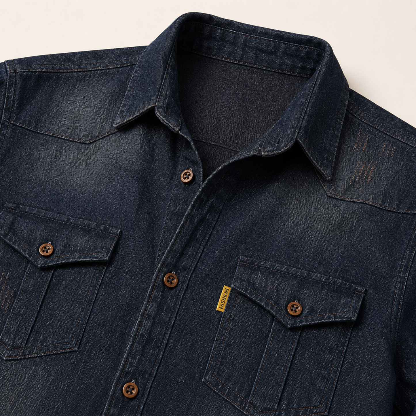 Western Style Denim Shirt Men Casual