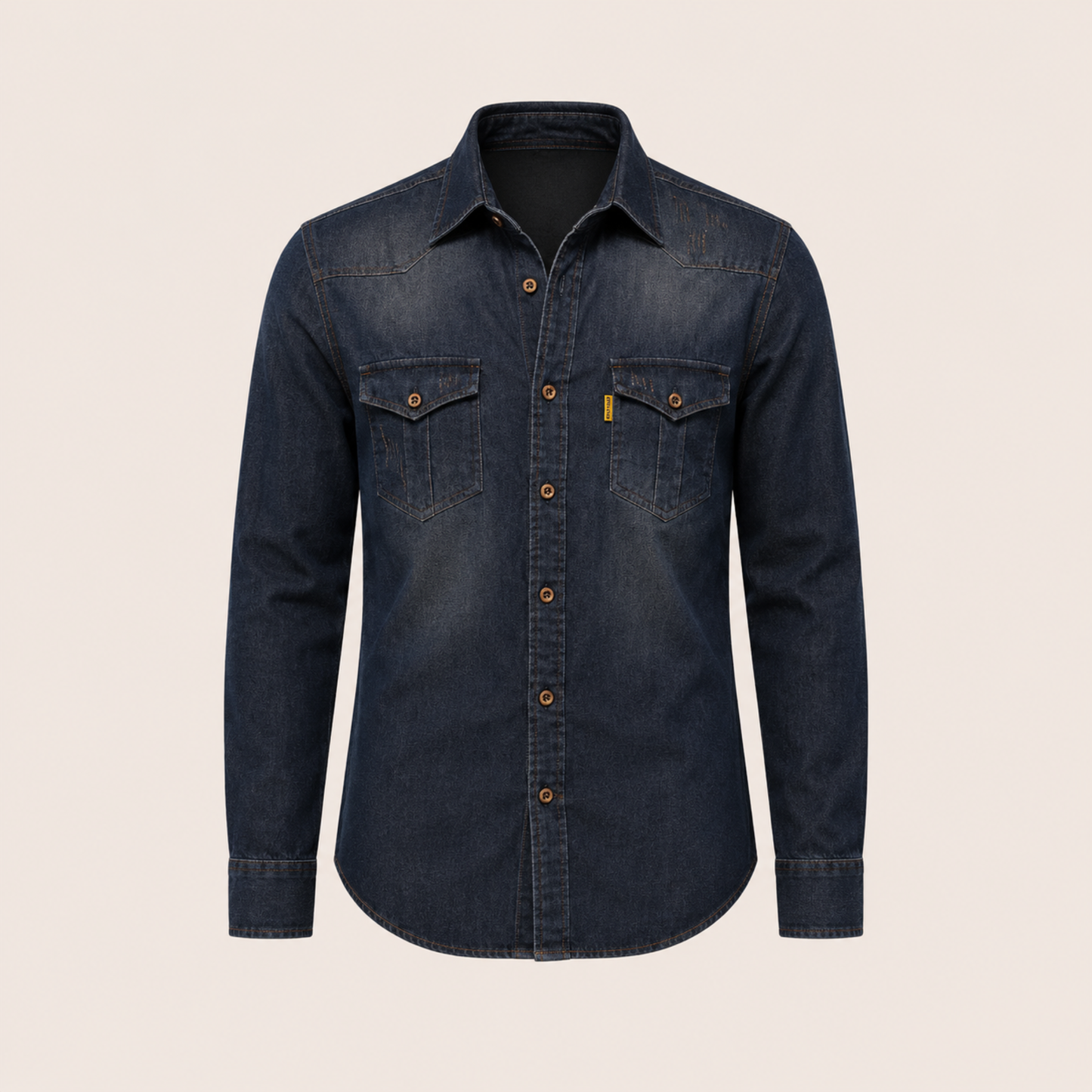 Western Style Denim Shirt Men Casual