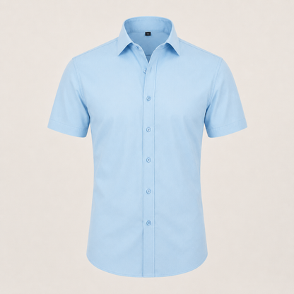 Slim Fit Short-Sleeved Men's Shirt Casual