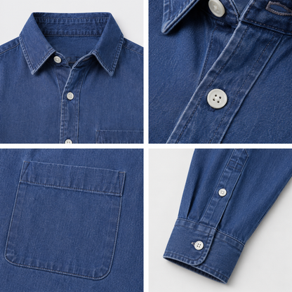 Casual Cotton Shirt Men Summer