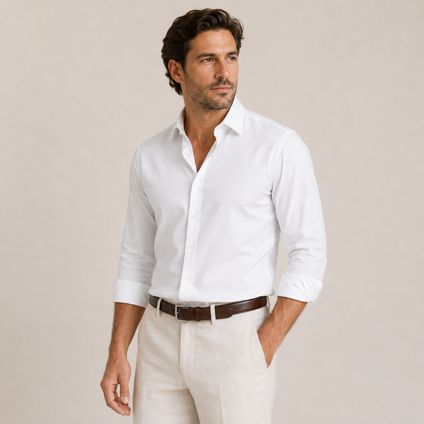Classic Long Sleeve Men's Shirt All Seasons