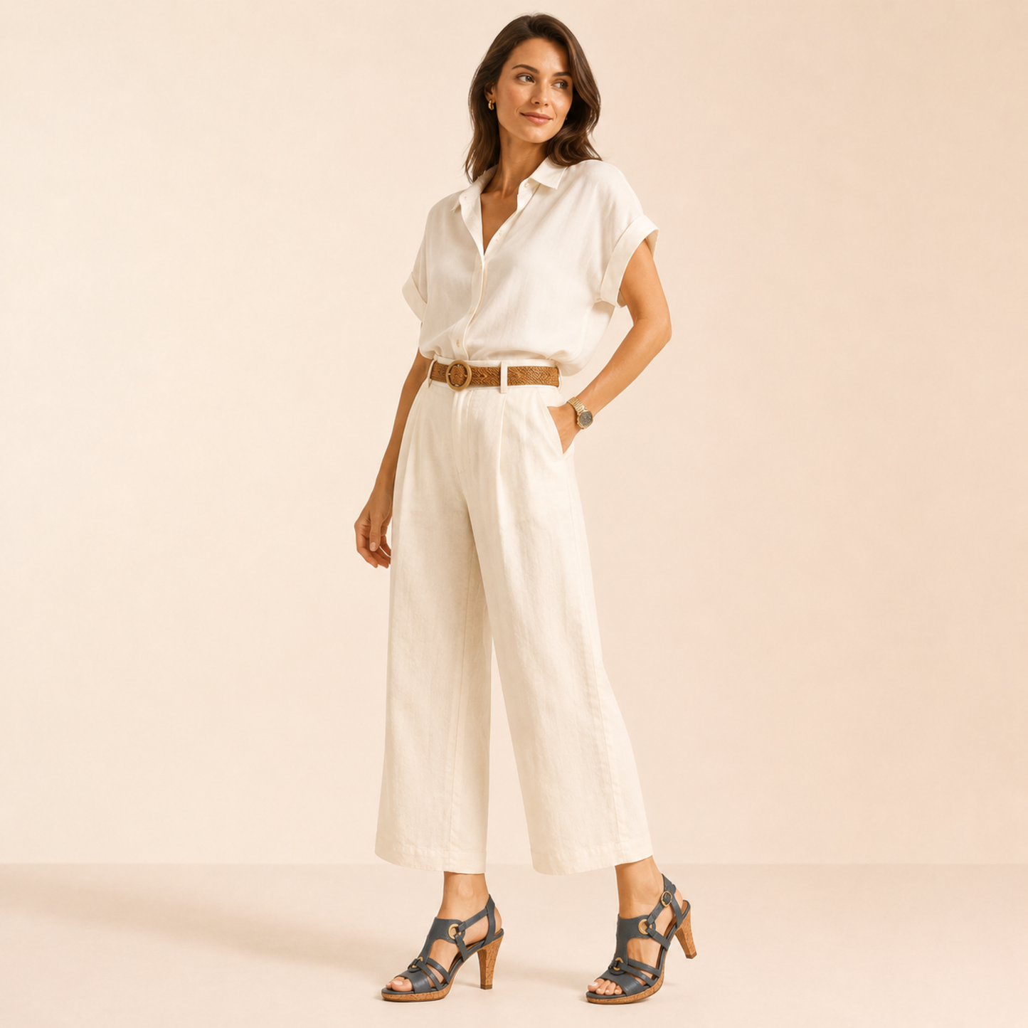 Chunky Heeled Sandals Open Toe Summer