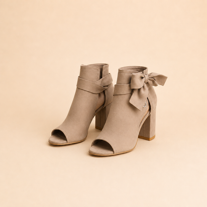 Elegant Suede Block Heel Sandals Women Summer