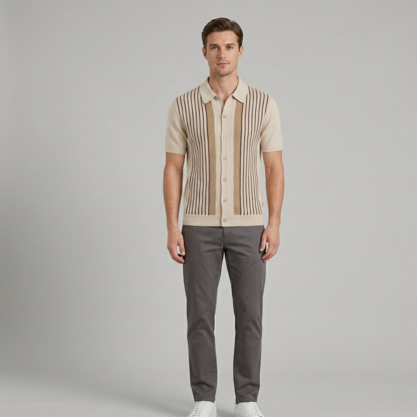 Striped Lightweight Men's Shirt Summer