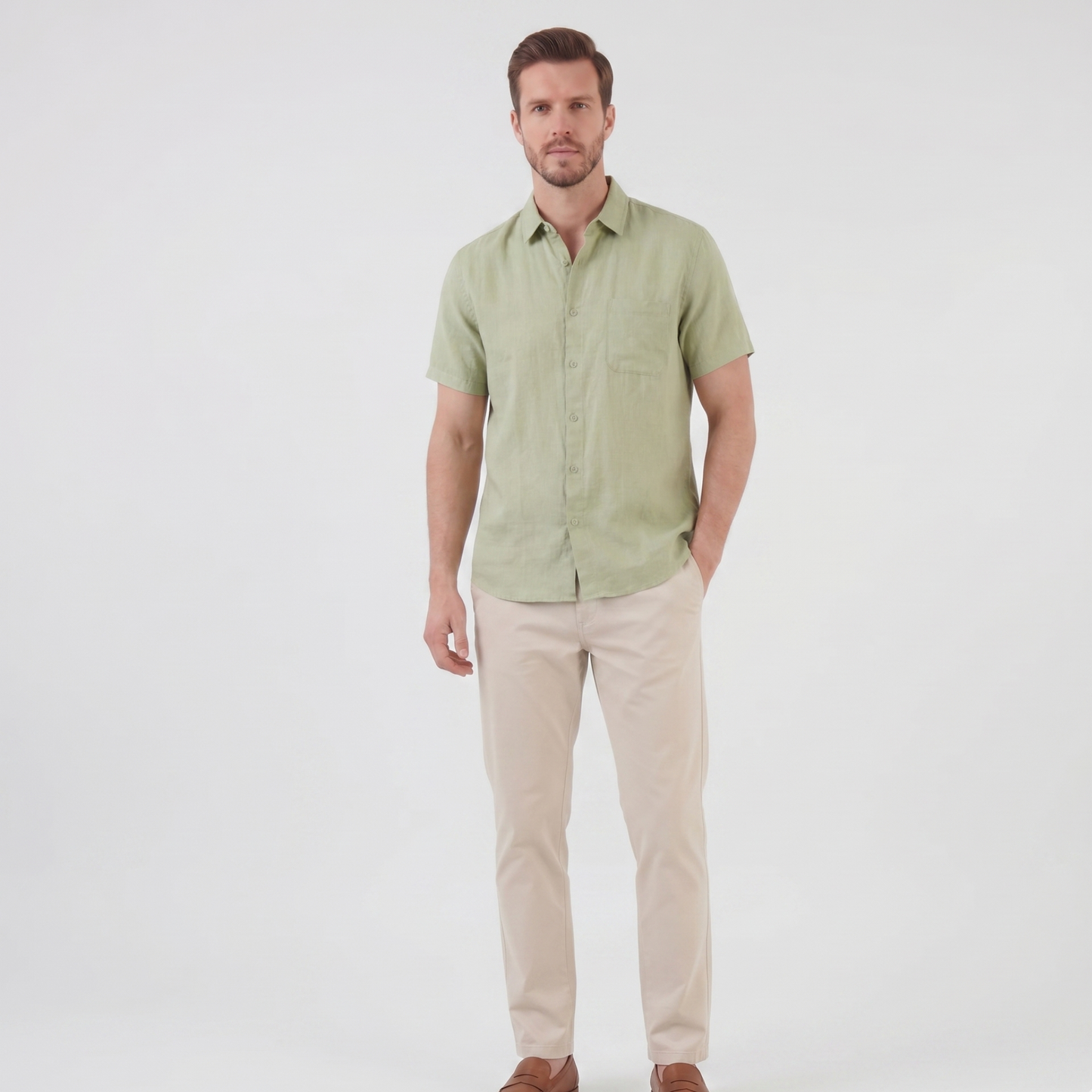 Lightweight Linen Shirt Men Summer
