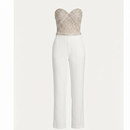 Strapless Sequin Jumpsuit Evening