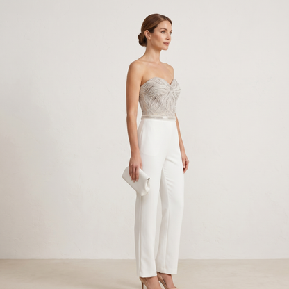 Strapless Sequin Jumpsuit Evening