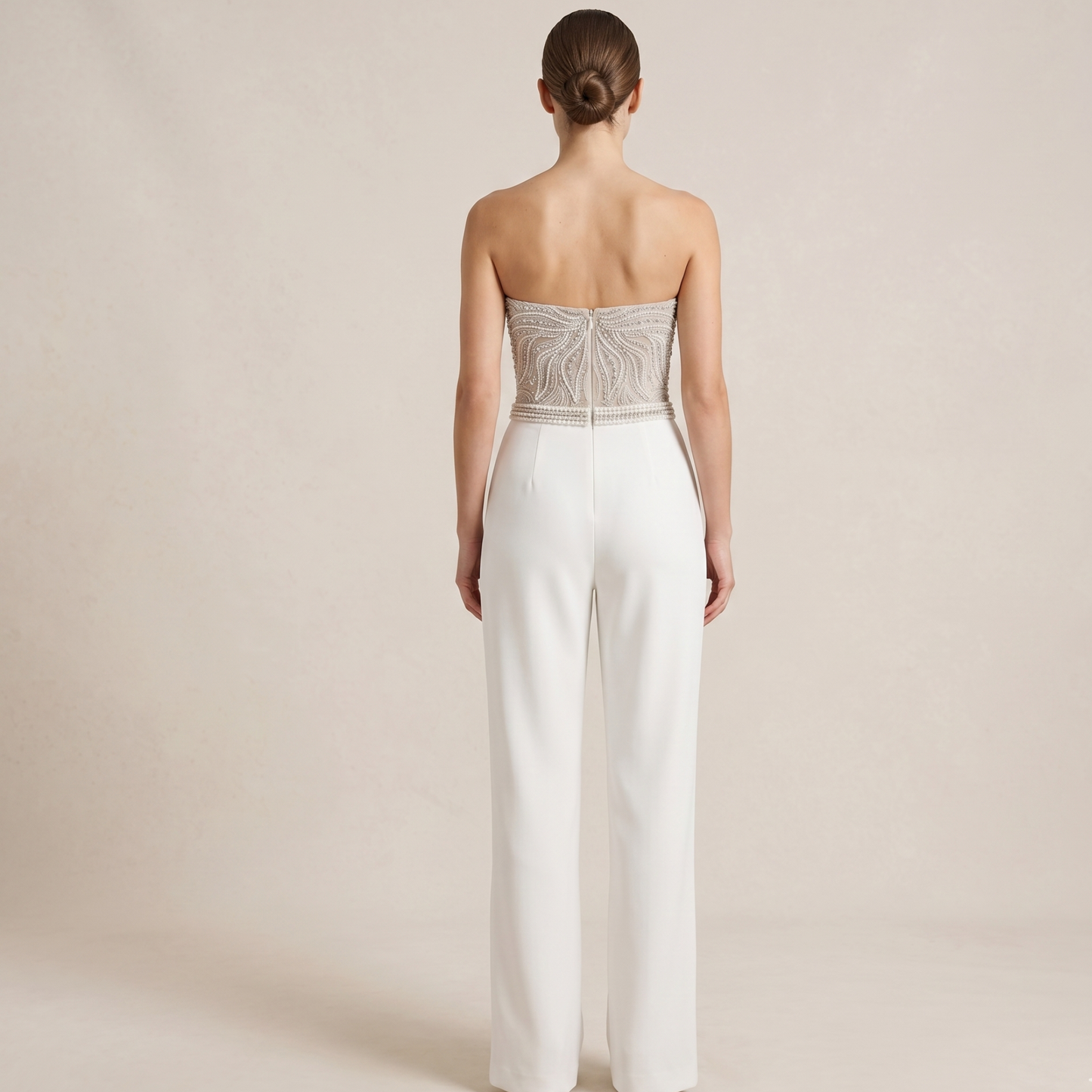 Strapless Sequin Jumpsuit Evening
