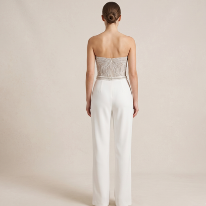 Strapless Sequin Jumpsuit Evening