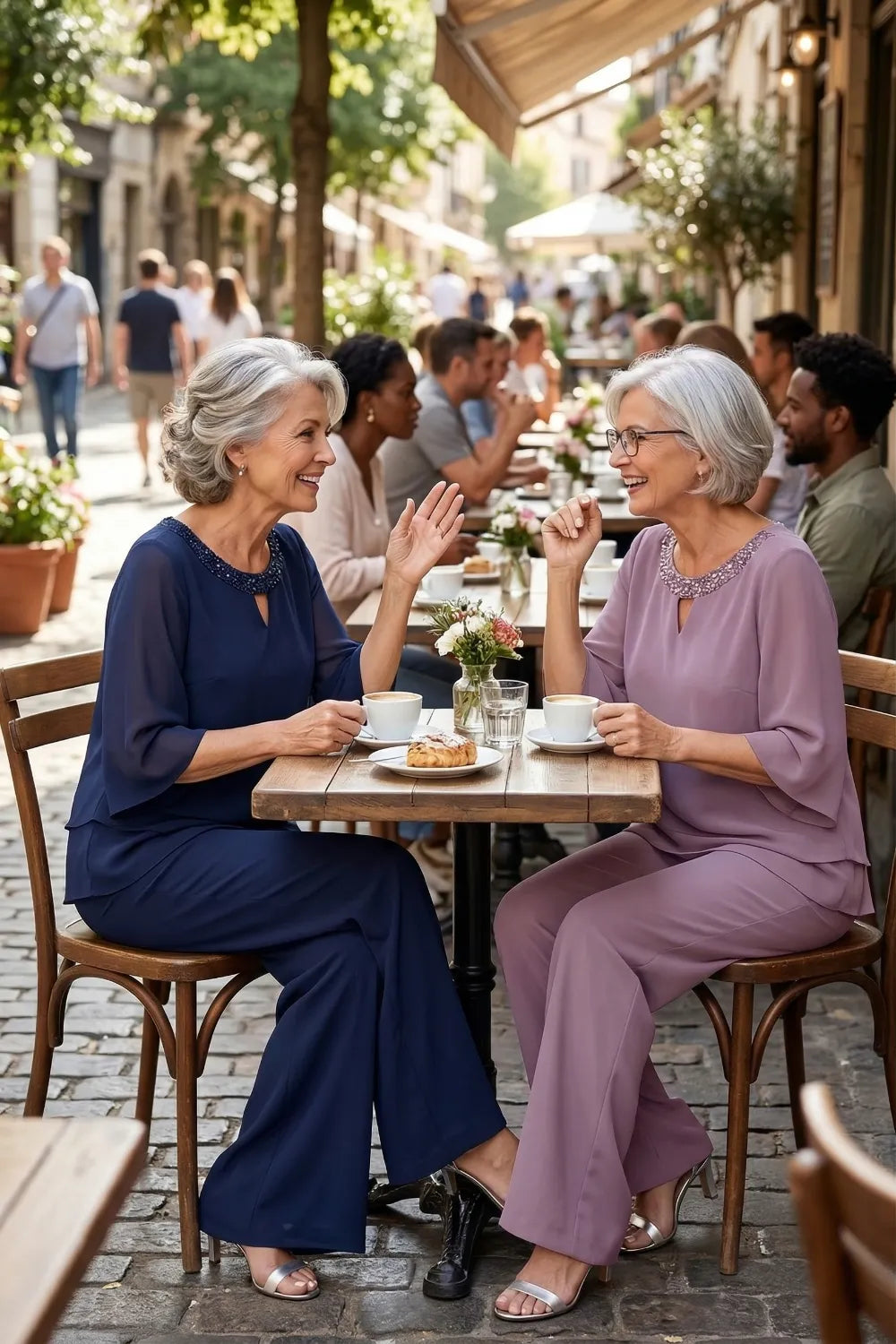 Elegant Loose-Fit Evening Pant Set